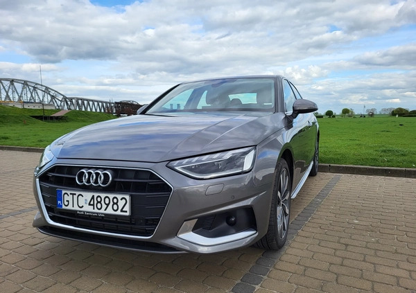 Audi A4 cena 140000 przebieg: 20641, rok produkcji 2022 z Tczew małe 379